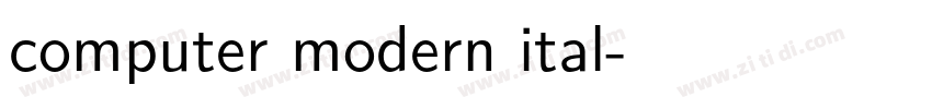computer modern ital字体转换